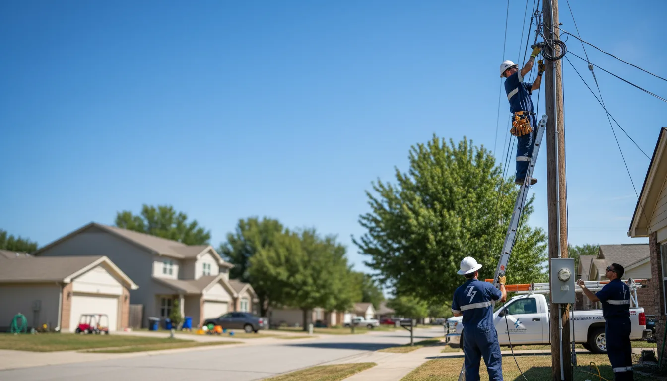 Residential electrician providing installation services in Kenton, OK